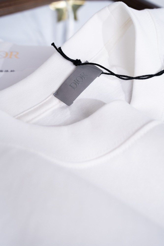 NIGO Dior Men's Summer Solid Color Embroidered Letter Logo Round Neck Cotton Short Sleeve T-Shirt #nigo72899