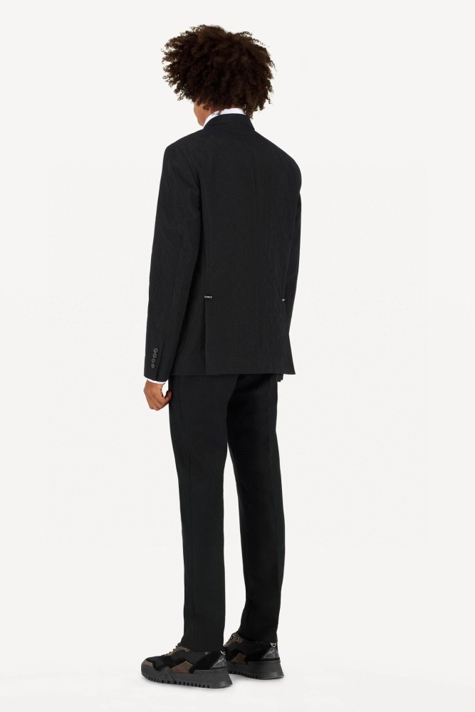 NIGO Louis Vuitton Men's Spring And Fall Solid Color Letters Dark Print Double Breasted Long Sleeved Suit Jacket Pants Suit Set #nigo72912