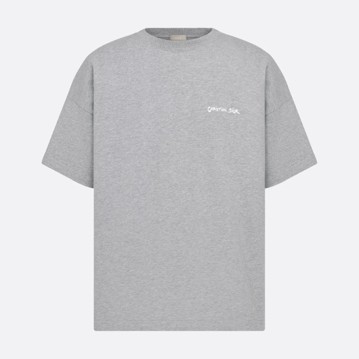 NIGO Dior Men's Summer Solid Color Embroidered Letter Logo Round Neck Cotton Short Sleeve T-Shirt #nigo72899