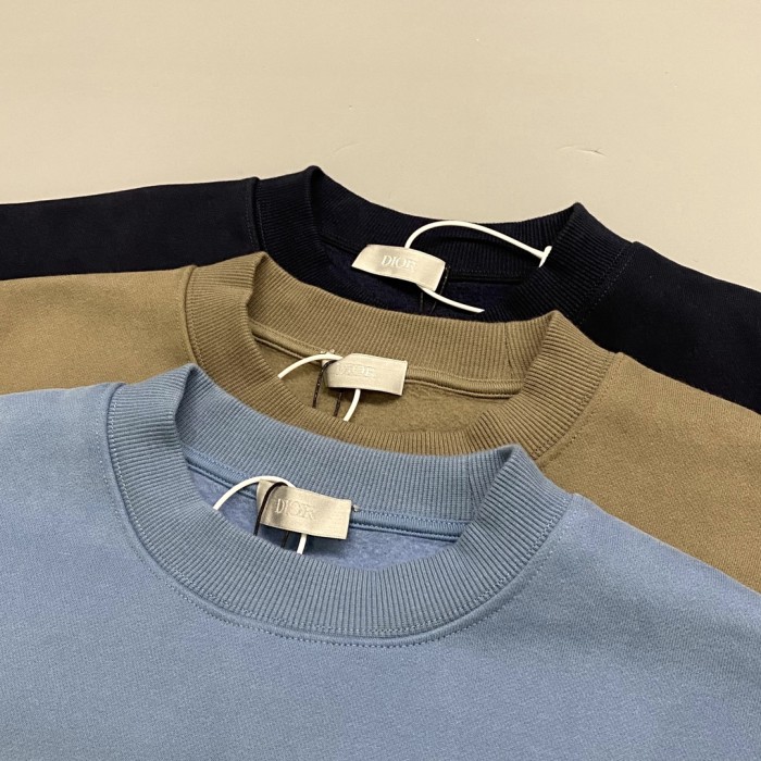 NIGO Dior Men's Spring and Autumn Solid Color Embroidery Letter Logo Round Neck Cotton Long Sleeve Sweatshirt Pullover #nigo72911