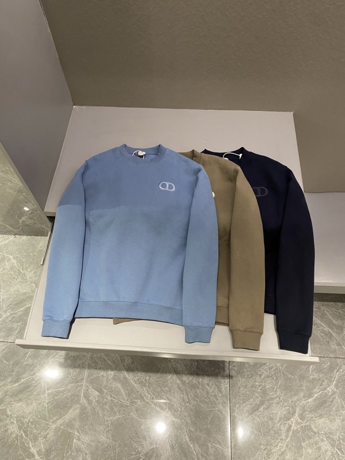 NIGO Dior Men's Spring and Autumn Solid Color Embroidery Letter Logo Round Neck Cotton Long Sleeve Sweatshirt Pullover #nigo72911