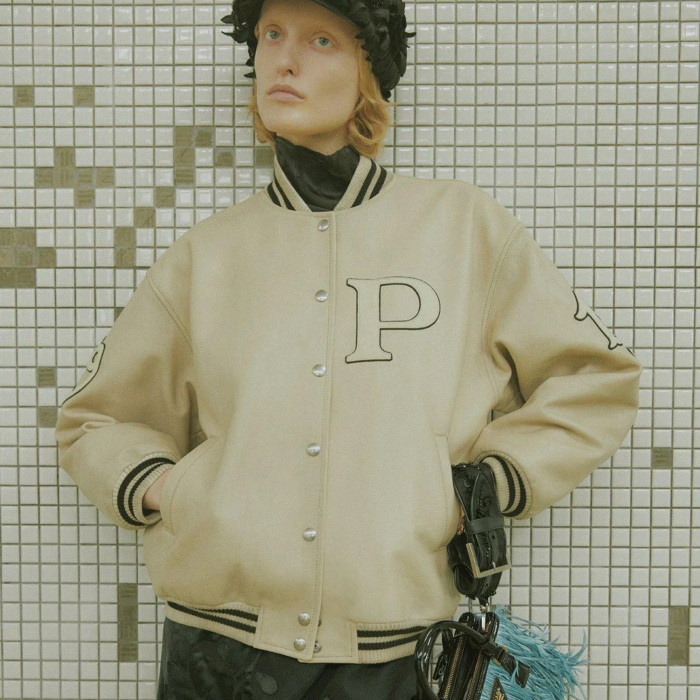 NIGO Prada Men's And Women's Fall And Winter Retro Letters High Street Leather Jacket Lapel Single-breasted Jacket Coat Ngvp #nigo9223