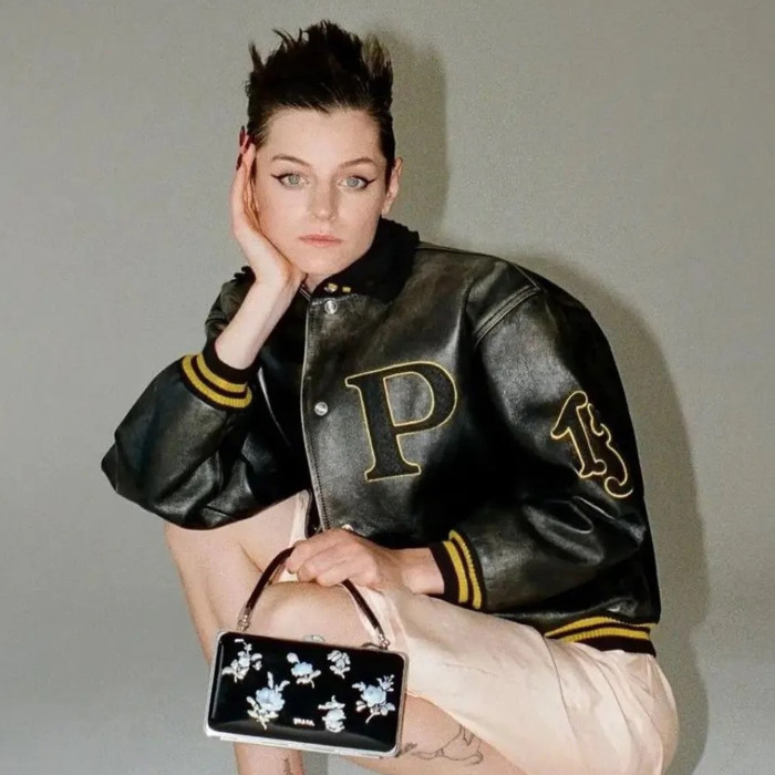 NIGO Prada Men's And Women's Fall And Winter Retro Letters High Street Leather Jacket Lapel Single-breasted Jacket Coat Ngvp #nigo9223