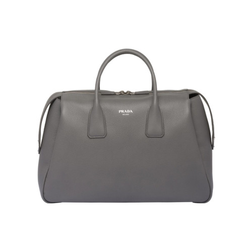 NIGO Prada Men's Solid Color Monogram Logo Zipper Closure Leather Tote Travel Bag Bags #nigo72919