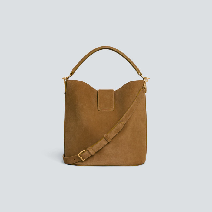 NIGO Celine Louise Medium Cowhide Suede Handbag Triumph Logo Fashion Casual Hundred Bucket Bag Bags #nigo71577