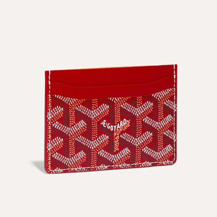 NIGO Goyard Men's And Women'S Saint-Sulpice Series Geometric Pattern Printing Color Blocking Card Holder Canvas With Calfskin Double-Sided Card Case Bags #nigo71587