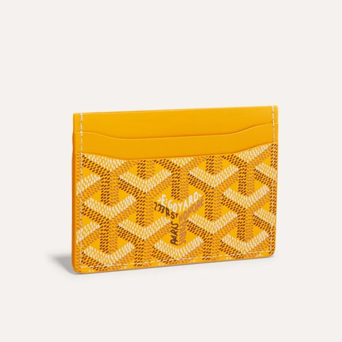 NIGO Goyard Men's And Women'S Saint-Sulpice Series Geometric Pattern Printing Color Blocking Card Holder Canvas With Calfskin Double-Sided Card Case Bags #nigo71587