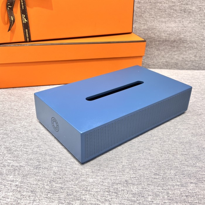 NIGO Hermes Handmade Lacquer Carved Wooden Square and Rectangular Tissue Box Calfskin Overlay Furniture Decorations Accessories #nigo71591
