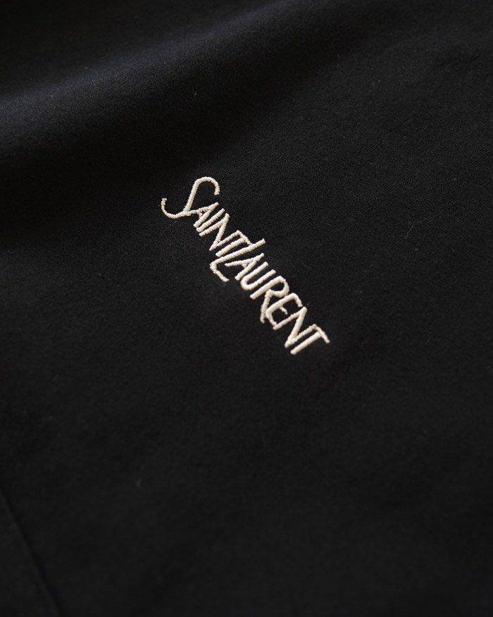 NIGO SAINT LAURENT Women's Spring and Autumn Black Striped Hooded Drawstring Long Sleeve Sweatshirt Pullover #nigo72943