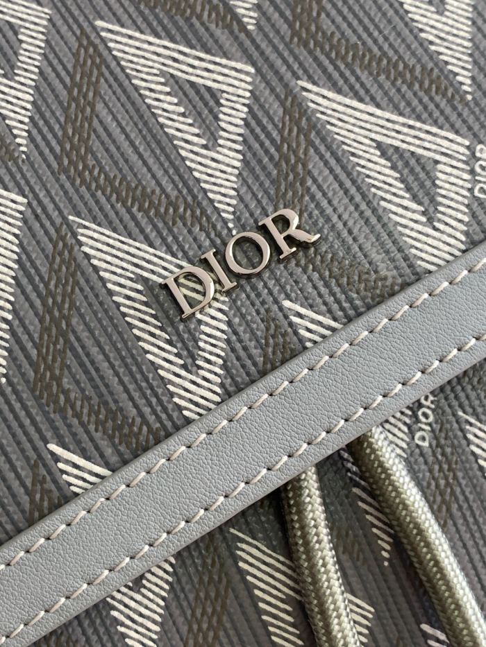 NIGO Dior Men's Solid Color Letter Printed Smooth Cowhide Leather Patchwork Canvas Backpack Shoulder Bag Bags #nigo72941
