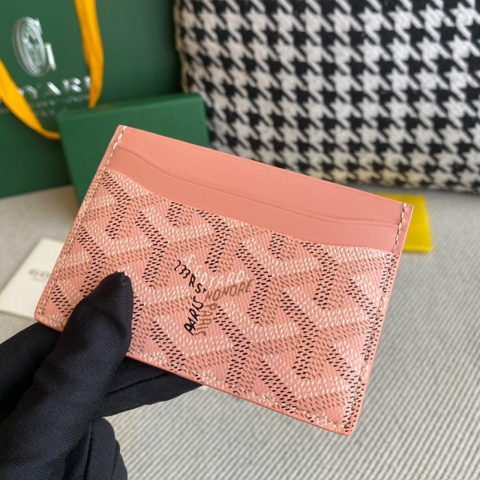 NIGO Goyard Men's And Women'S Saint-Sulpice Series Geometric Pattern Printing Color Blocking Card Holder Canvas With Calfskin Double-Sided Card Case Bags #nigo71587