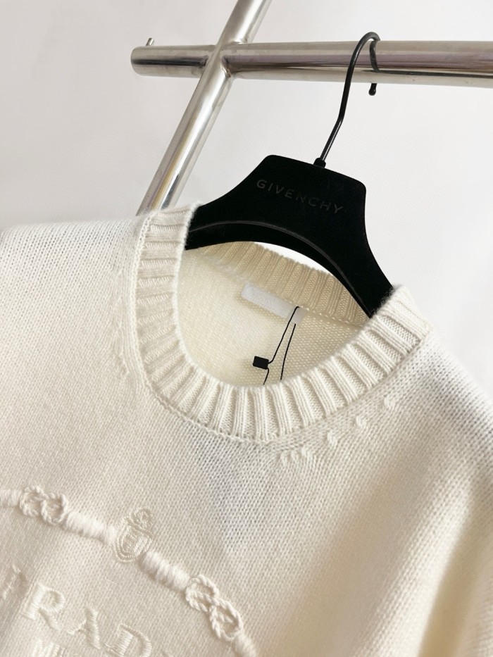 NIGO Prada Men's Spring and Autumn Solid Color Splicing Round Neck Embroidery Printed Logo Long Sleeve Sweater Pullover #nigo72945