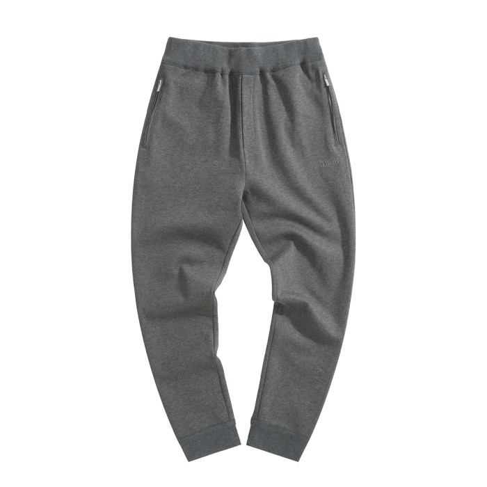 NIGO Dior Men's Spring and Autumn Solid Color Hooded Drawstring Cashmere Zipper Jacket Casual Trousers Pants Set Suit #nigo72952