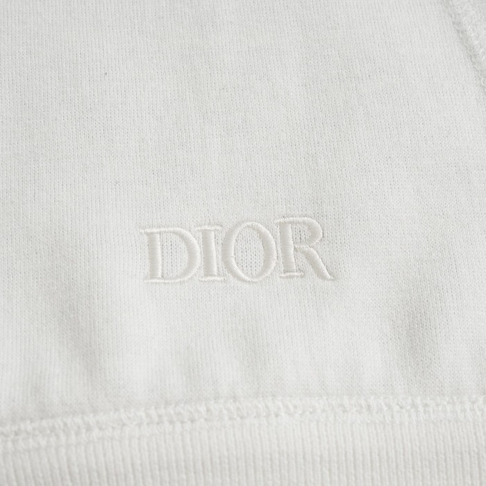 NIGO Dior Men's Spring and Autumn Solid Color Hooded Drawstring Cashmere Zipper Jacket Casual Trousers Pants Set Suit #nigo72952