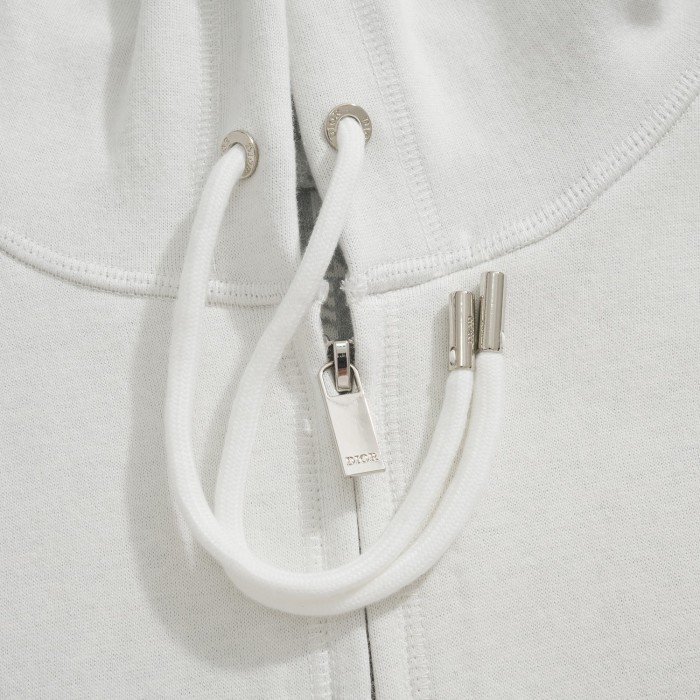 NIGO Dior Men's Spring and Autumn Solid Color Hooded Drawstring Cashmere Zipper Jacket Casual Trousers Pants Set Suit #nigo72952