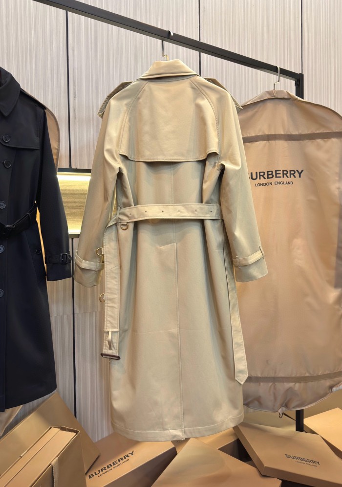 NIGO Burberry Women's Solid Color Spring And Autumn Classic Pants Double Breasted Long Sleeved Trench Coat Jacket #nigo72966