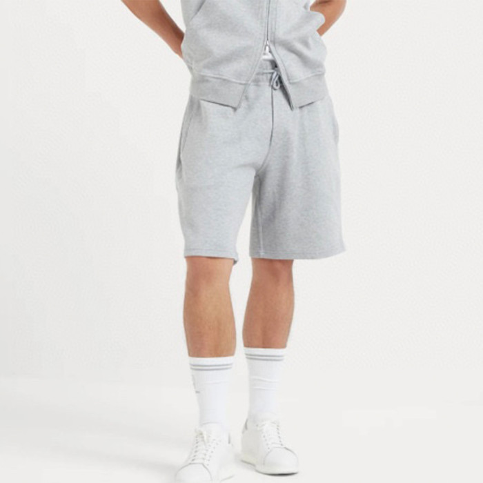 NIGO Brunello Cucinelli Men's Spring And Autumn Solid Color Zipper Drawstring Cotton Hooded Vest Casual Tie Shorts Ngvp #nigo9218