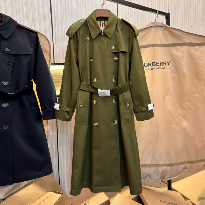 NIGO Burberry Women's Solid Color Spring And Autumn Classic Pants Double Breasted Long Sleeved Trench Coat Jacket #nigo72966