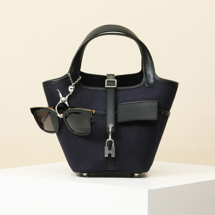 NIGO Hermes Picotin Cargo 18 Women's Bag Canvas Patchwork Leather Vegetable Basket Patchwork Leather Handbag  Bags With Accessory  Ngvp #nigo9229