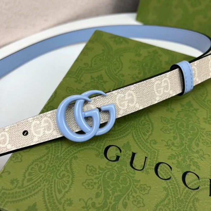 NIGO Gucci Women's GG Shape Smooth Buckle Belt  Width 4cm #nigo97478