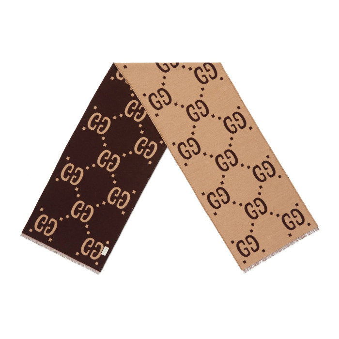 NIGO Gucci Men's and Women's GG Wool Blend Fringe Scarf #nigo72983