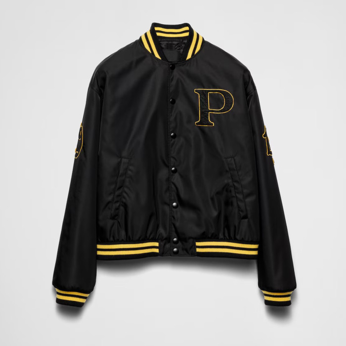 NIGO Prada Men's Spring And Autumn Monogrammed Striped Single Breasted Solid Color Long Sleeve Aviator Jacket Ngvp #nigo9272