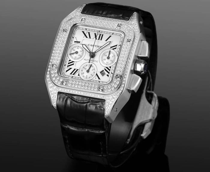 NIGO Cartier Santos Men's Automatic Mechanical Movement Roman Scale Date Display Chronograph 100M Water Resistant Mechanical Watch #nigo72997
