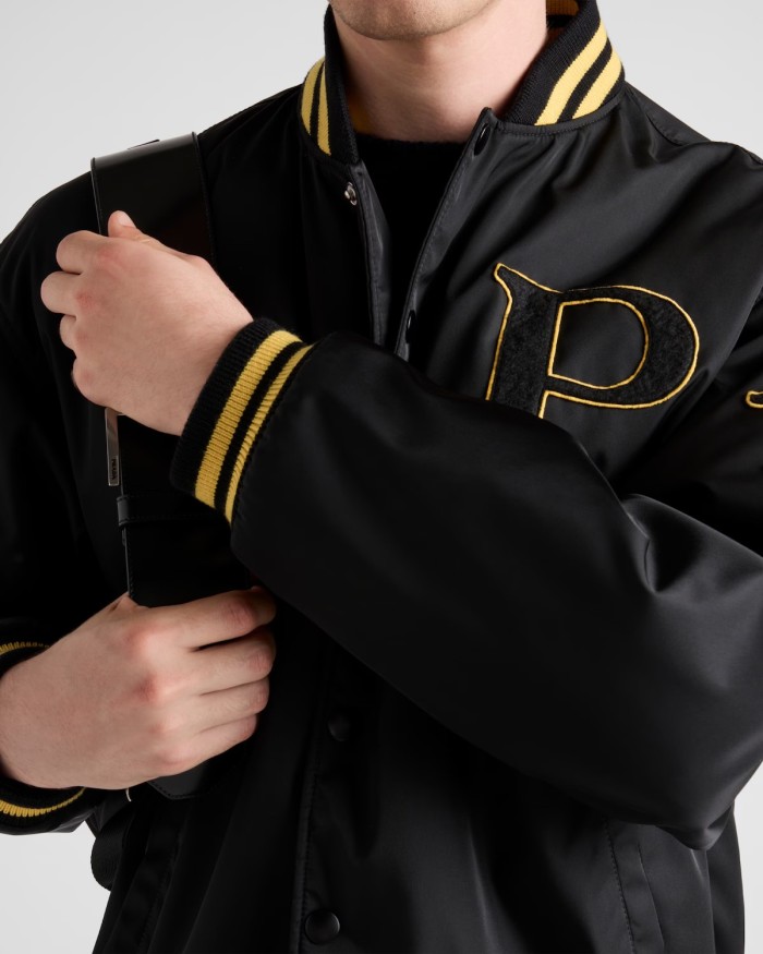 NIGO Prada Men's Spring And Autumn Monogrammed Striped Single Breasted Solid Color Long Sleeve Aviator Jacket Ngvp #nigo9272
