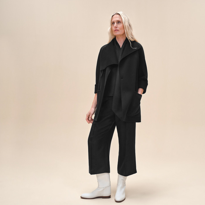 NIGO Hermes Women's Spring, Autumn And Winter Lace-up Long Sleeve Straight Solid Color Cashmere Coat Ngvp #nigo9274