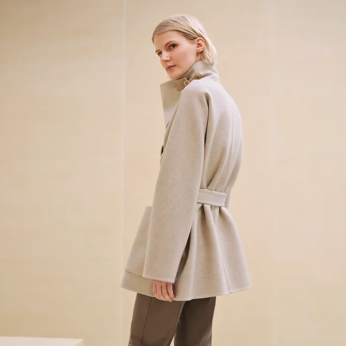 NIGO Hermes Women's Spring, Autumn And Winter Lace-up Long Sleeve Straight Solid Color Cashmere Coat Ngvp #nigo9274