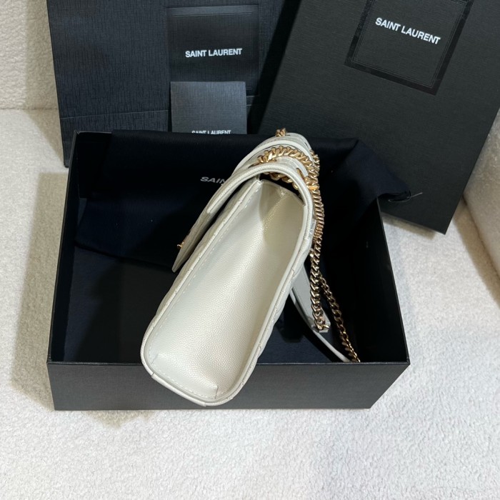 NIGO SAINT LAURENT Women's Chain Solid Color Logo Cowhide Envelope Bag Shoulder Crossbody Bags #nigo73112