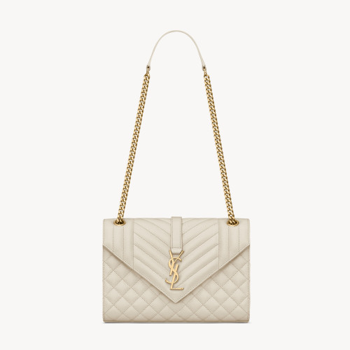 NIGO SAINT LAURENT Women's Chain Solid Color Logo Cowhide Envelope Bag Shoulder Crossbody Bags #nigo73112