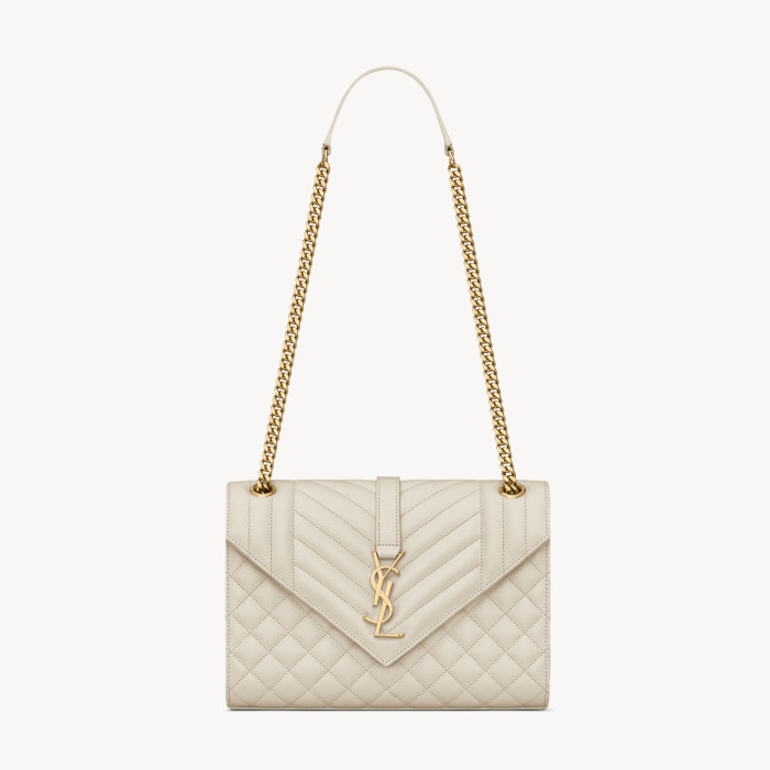 NIGO SAINT LAURENT Women's Chain Solid Color Logo Cowhide Envelope Bag Shoulder Crossbody Bags #nigo73112