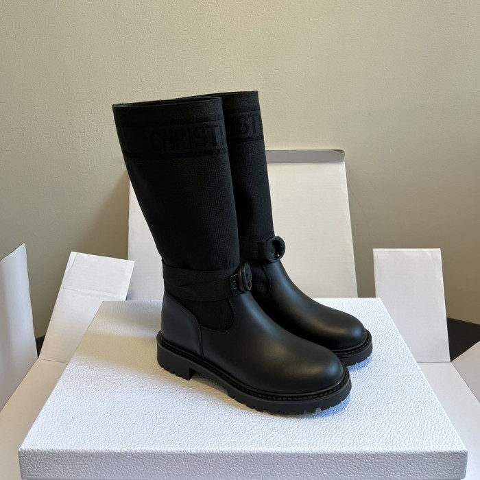 NIGO Louis Vuitton Women's Black Cowhide Leather Round Toe Slip On Flat Heel Short Boots Shoes #nigo73119