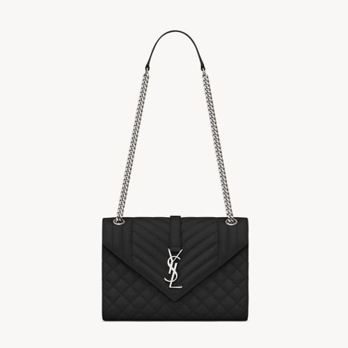 NIGO SAINT LAURENT Women's Chain Solid Color Logo Cowhide Envelope Bag Shoulder Crossbody Bags #nigo73112