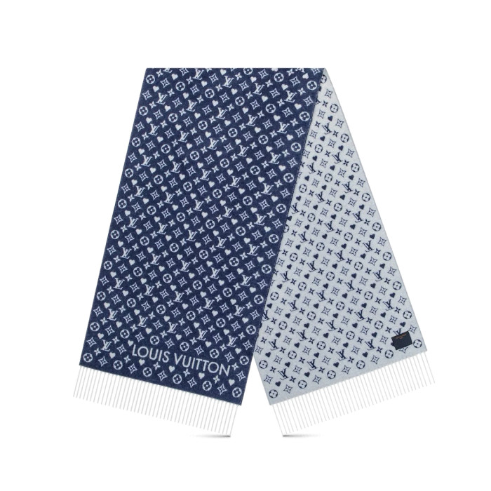 NIGO Louis Vuitton Men's And Women's Solid Color Monogrammed Fringed Wool Pom Pom Scarf #nigo73113