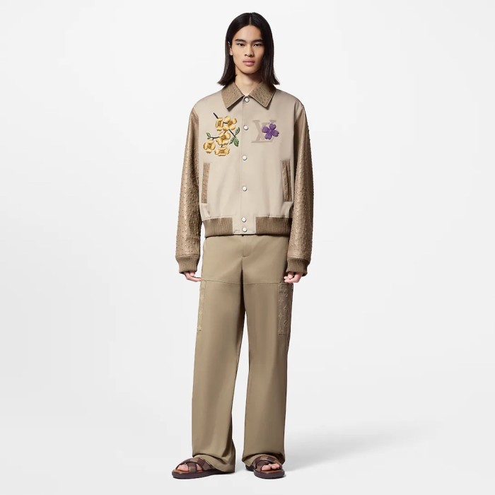 NIGO Louis Vuitton Men's Fall And Winter Floral Letters Embroidery Pattern Single Breasted Long Sleeved Jacket #nigo73111