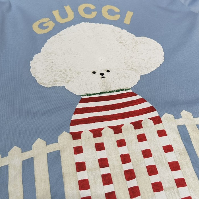 NIGO Gucci Kid's Summer Solid Color Animal Print Cotton Short Sleeve Round Neck T-Shirt #nigo31344