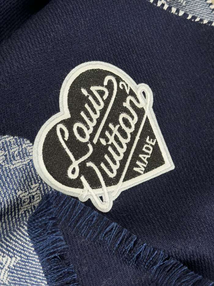 NIGO Louis Vuitton Men's And Women's Solid Color Monogrammed Fringed Wool Pom Pom Scarf #nigo73113