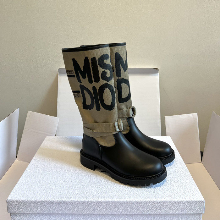 NIGO Louis Vuitton Women's Black Cowhide Leather Round Toe Slip On Flat Heel Short Boots Shoes #nigo73119