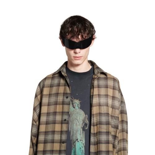 NIGO Balenciaga Men's Spring And Autumn Checkered Lapel Aged Cotton PARIS LIBERTY Loose Long Sleeve Solid Layered Shirt Ngvp #nigo9286