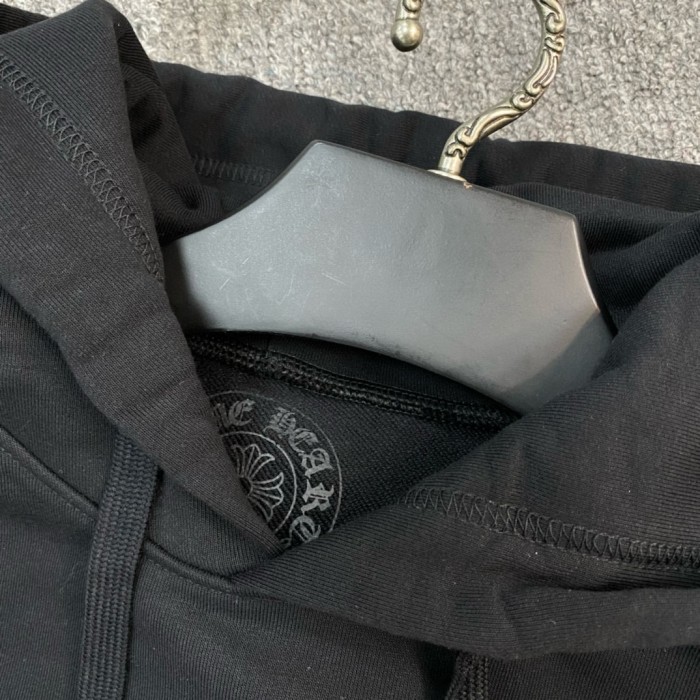 NIGO Chrome Hearts Men's Spring & Fall Black Logo Print Zipper Long Sleeve Hooded Sweatshirt Jacket #nigo73124