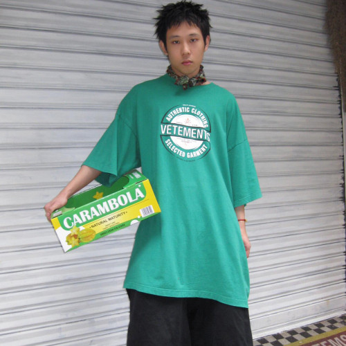NIGO Vetements Men's Summer Logo Pattern Printing Casual Green Loose Round Neck Short Sleeve T-Shirt #nigo71599
