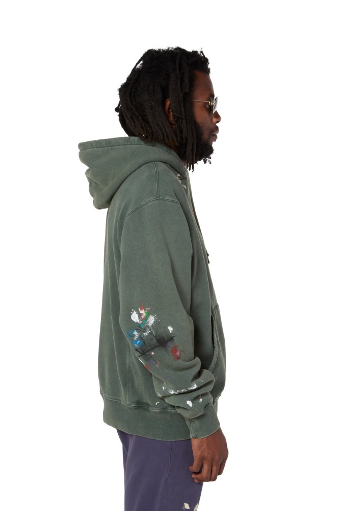NIGO Gallery Dept. Men's Spring And Autumn Graffiti Letters Printing Solid Color Do Old Hooded Sweatshirt Casual Ink Splash Elastic Waist Drawstring Pants Ngvp #nigo9291