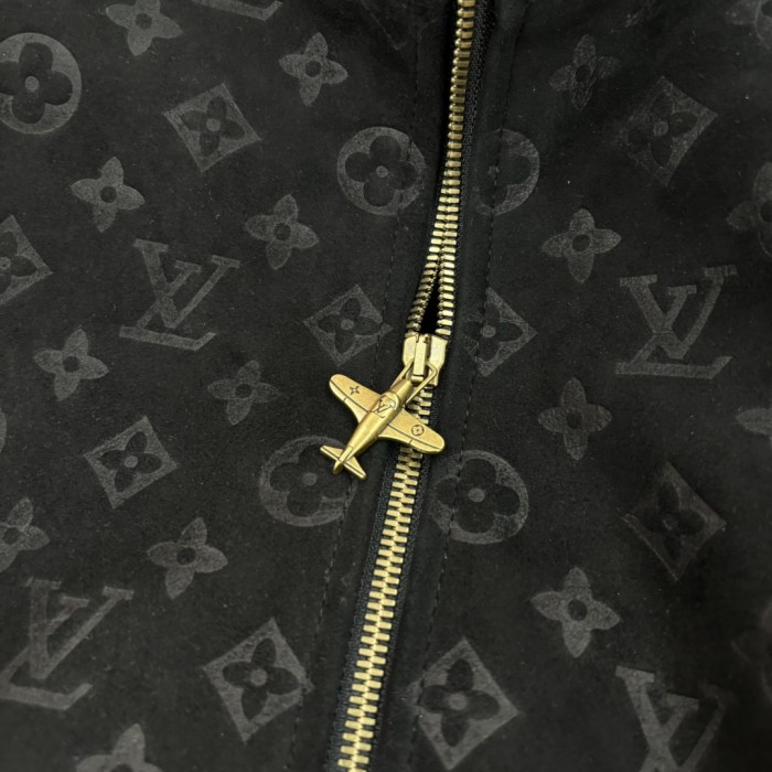 NIGO Louis Vuitton Men's Autumn and Winter Letter Printed Solid Color Zipper Long Sleeve Jacket #nigo73149