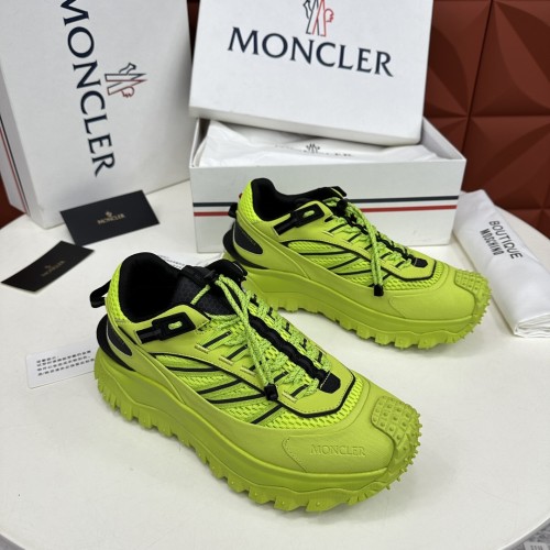 NIGO Moncler Trailgrip GTX Men's Cowhide Fabric Patchwork Mesh Thick Sole Low Top Lace Up Sneakers Shoes #nigo73151