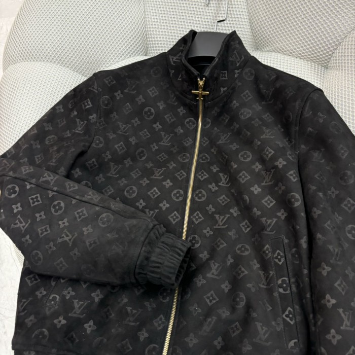 NIGO Louis Vuitton Men's Autumn and Winter Letter Printed Solid Color Zipper Long Sleeve Jacket #nigo73149