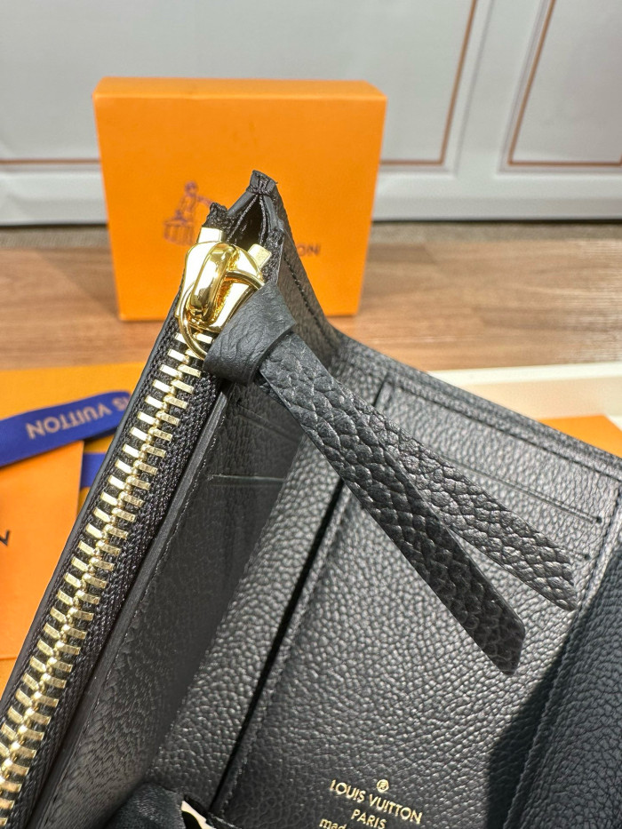 NIGO Louis Vuitton Women's Retro Fashion Logo Printing Black Folding Short Cowhide VICTORINE Wallet Bags M80968 #nigo71619