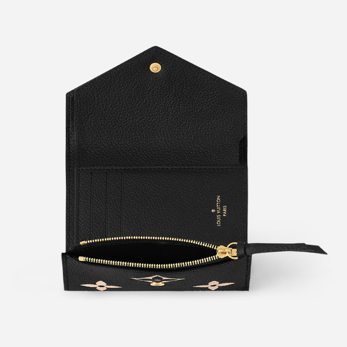 NIGO Louis Vuitton Women's Retro Fashion Logo Printing Black Folding Short Cowhide VICTORINE Wallet Bags M80968 #nigo71619