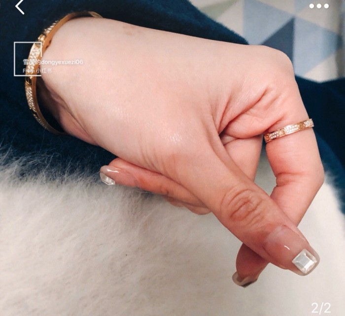 NIGO Cartier Men's And Women's Full Of Stars Full Of Diamonds Narrow Rose Gold Bracelet Jewelry #nigo73169